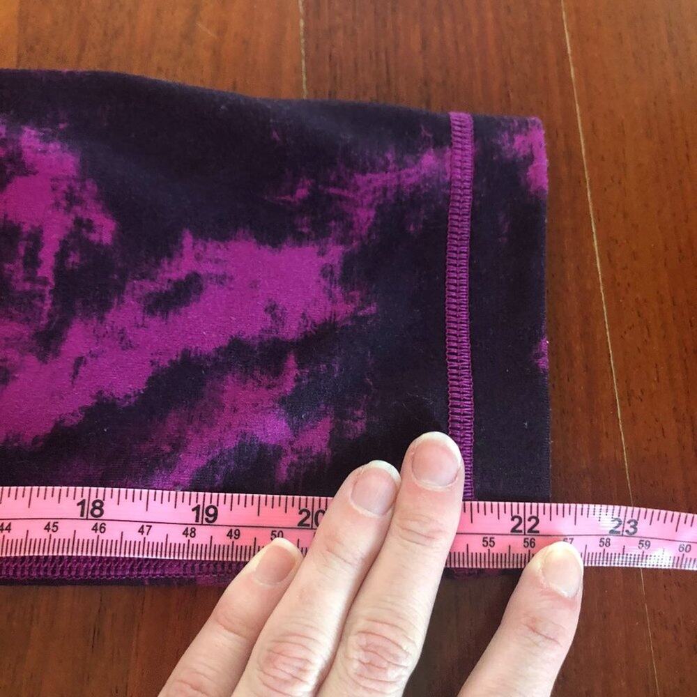 Lululemon Wunder Under Crop Leggings Tie Dye Purple - Picture 8 of 8